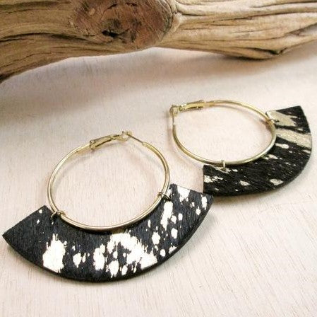 Animal print hoop earrings sale