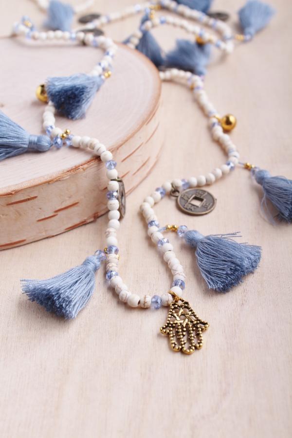 Diy boho tassel on sale necklace