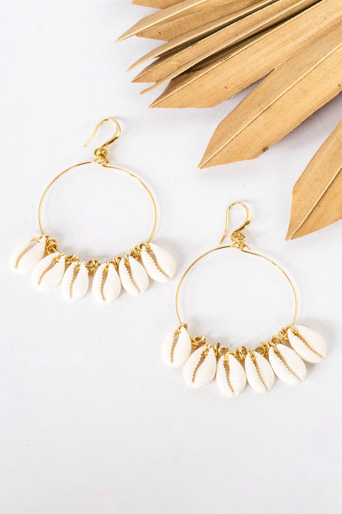 Cowrie Hoop Earrings | Shop Bali Queen