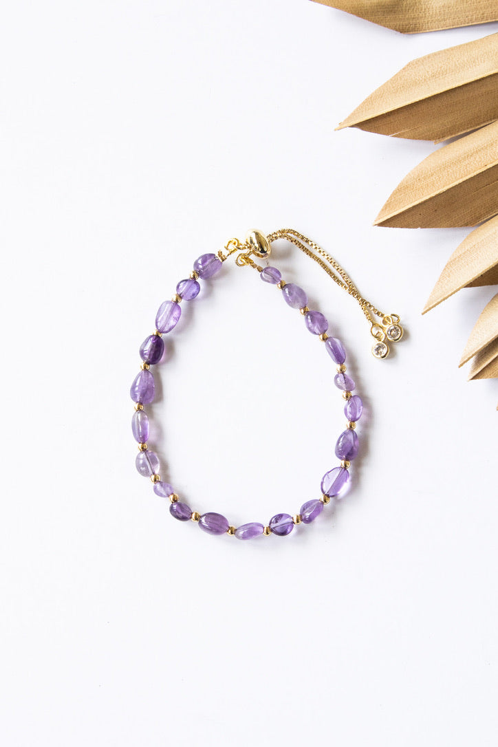 Beach Pebbles Gold Pull Bracelet | Shop Bali Queen