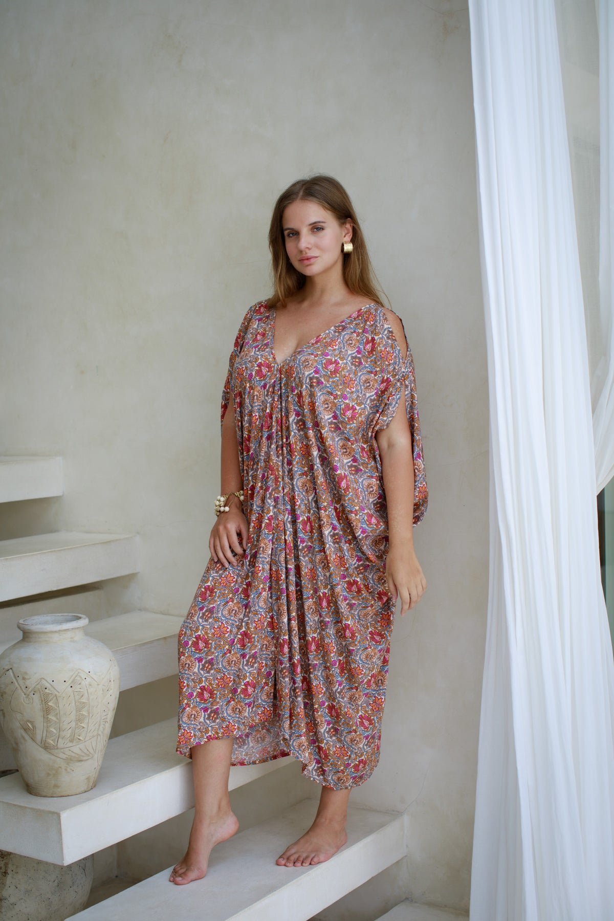 Talavera Open Shoulder Caftan | Shop Bali Queen