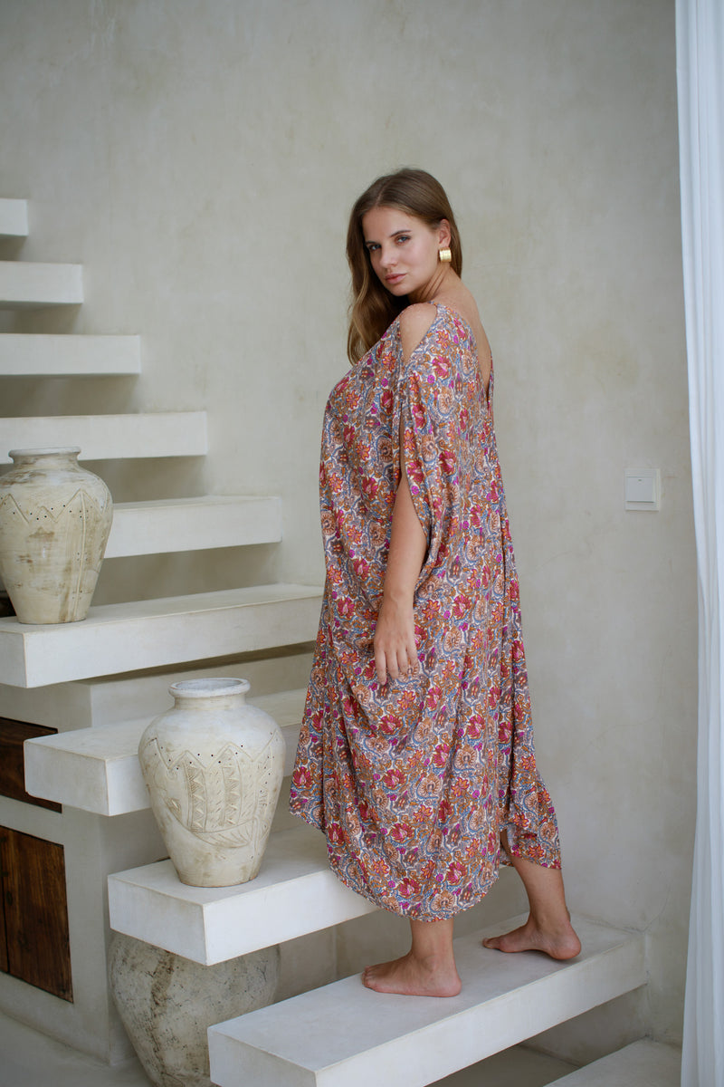 Talavera Open Shoulder Caftan | Shop Bali Queen