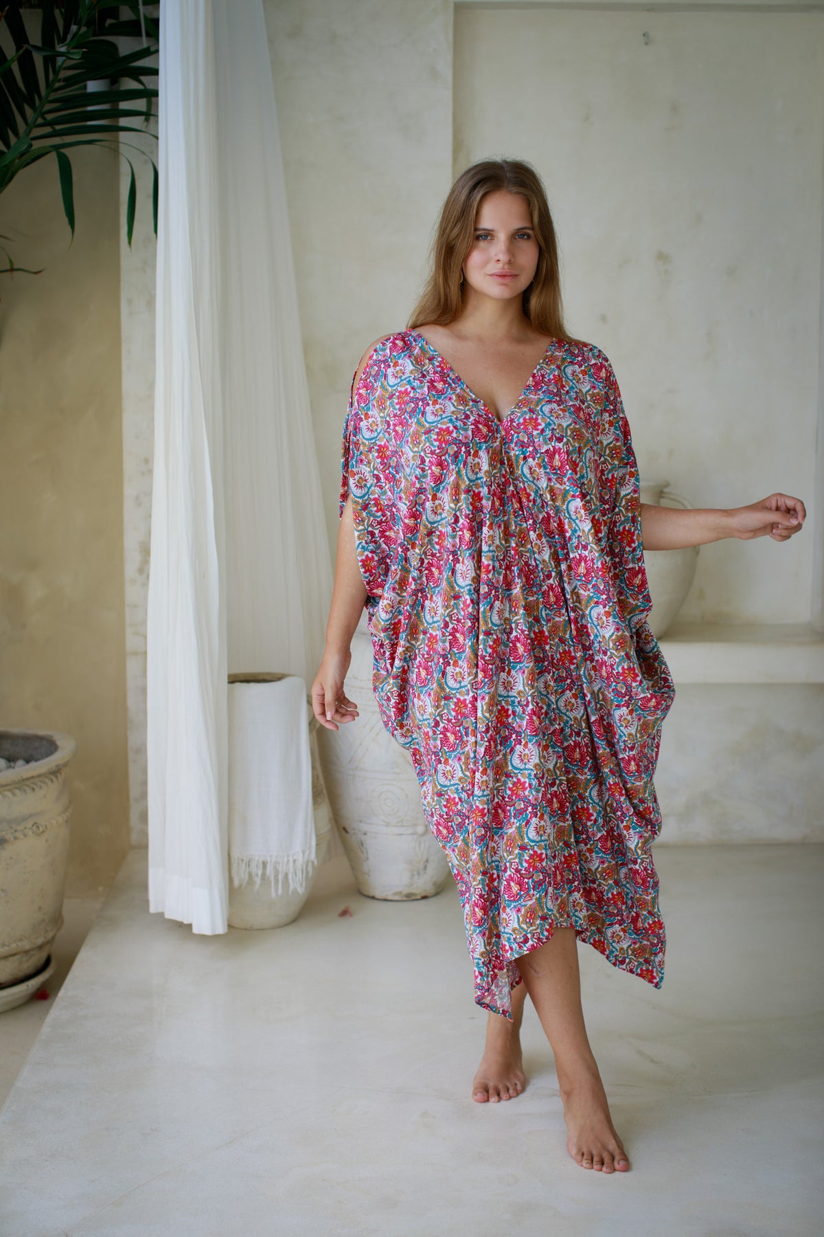 Talavera Open Shoulder Caftan | Shop Bali Queen