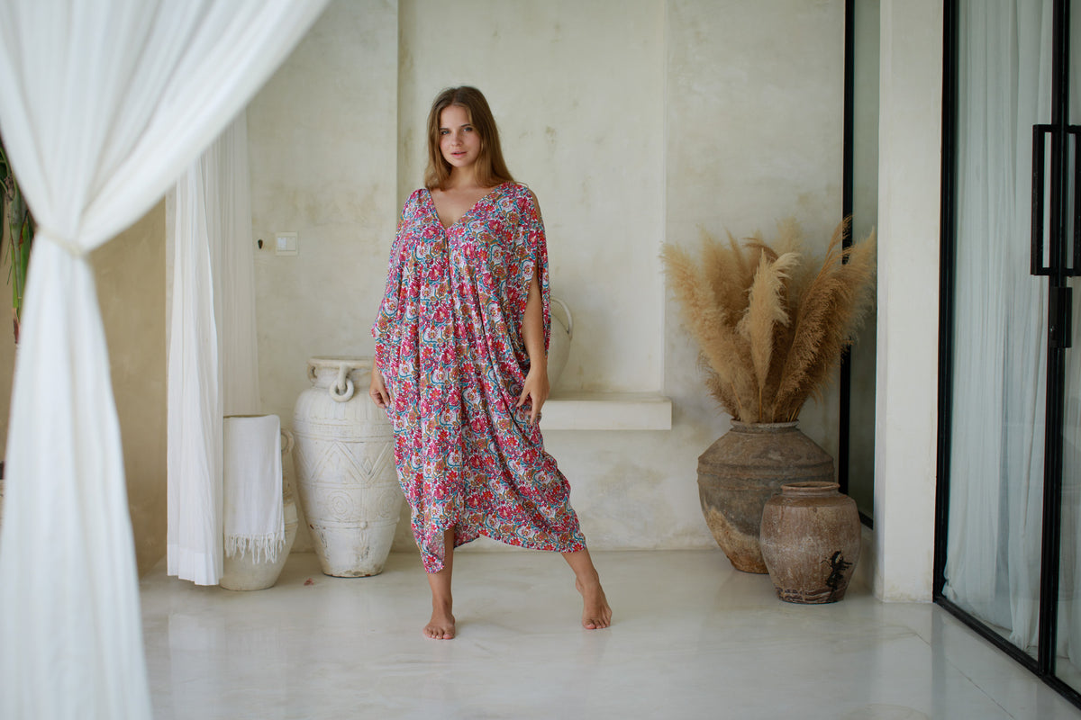 Talavera Open Shoulder Caftan | Shop Bali Queen