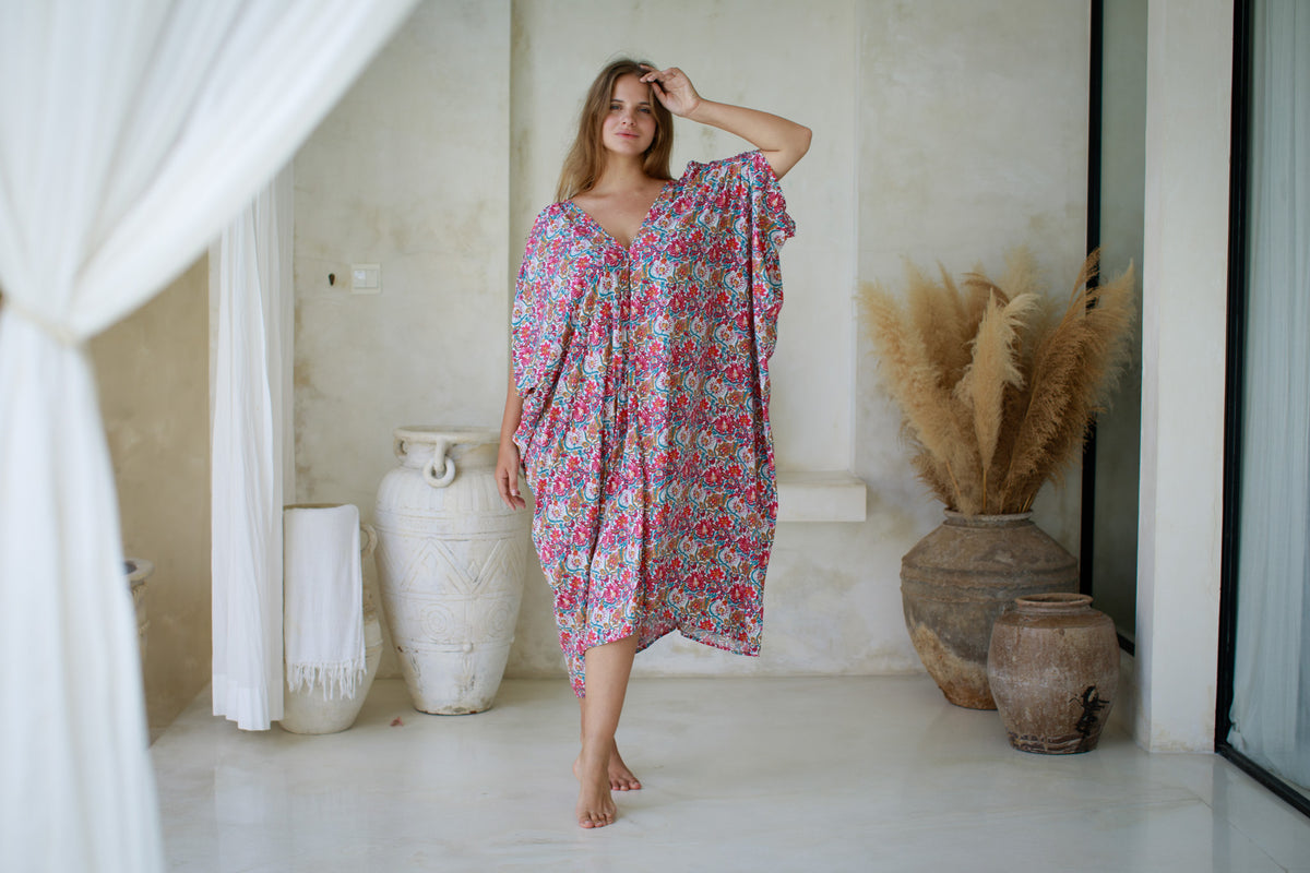 Talavera Open Shoulder Caftan | Shop Bali Queen