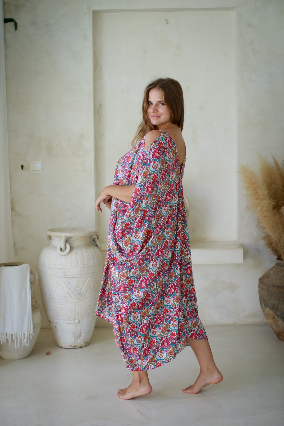 Talavera Open Shoulder Caftan | Shop Bali Queen