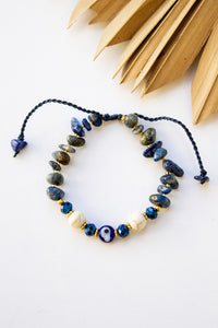 Sea Stone Evil Eye Pull Bracelet | Shop Bali Queen