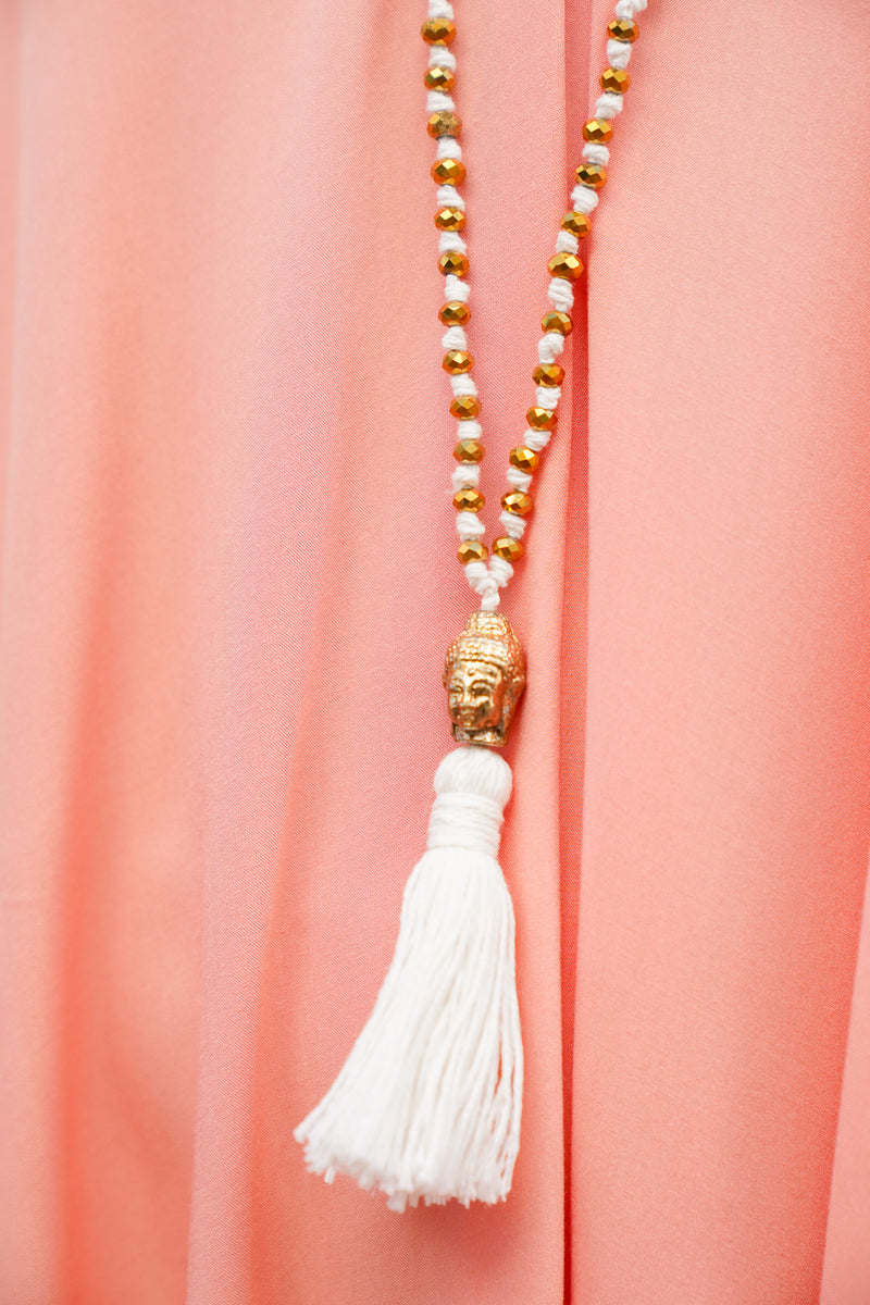 Cotton Buddha Tassel Necklace | Shop Bali Queen