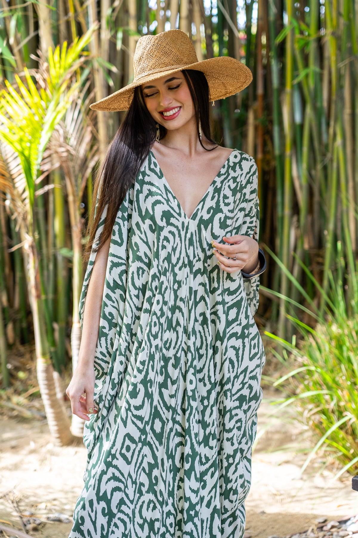 Belize Open Shoulder Caftan | Shop Bali Queen