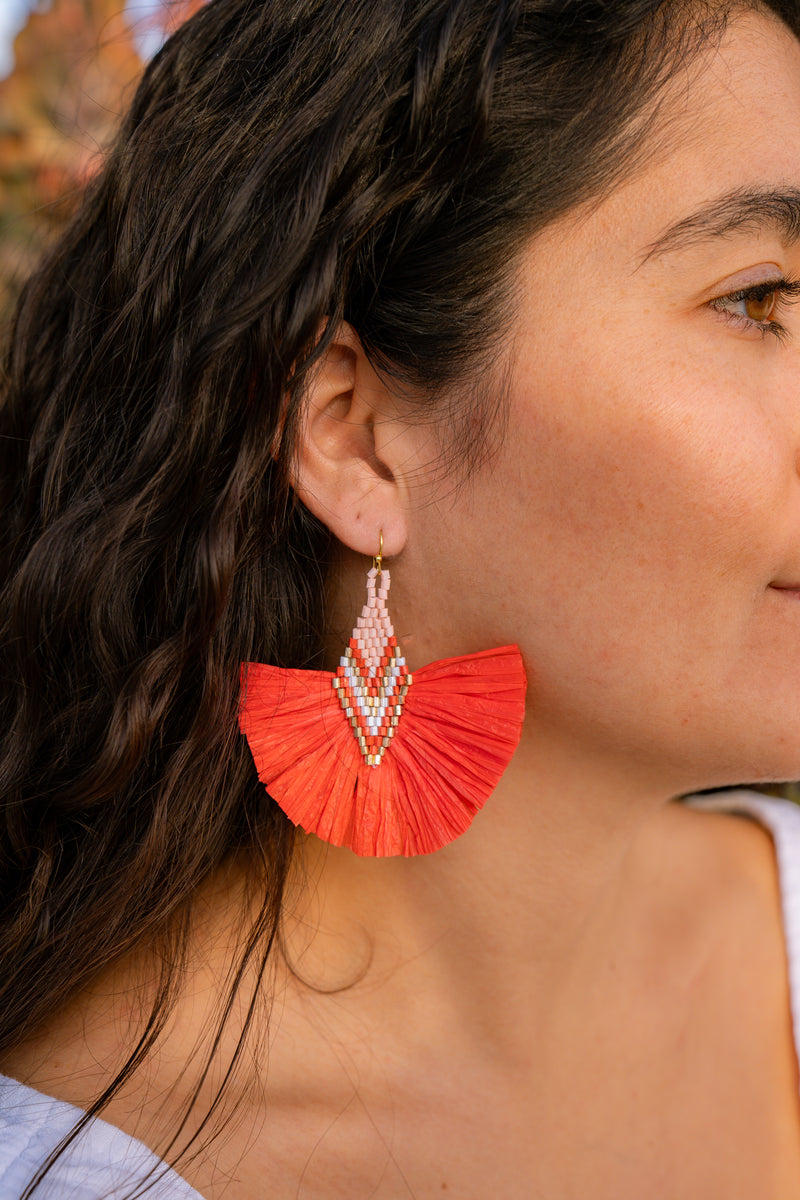 Cleo Raffia Earring | Shop Bali Queen