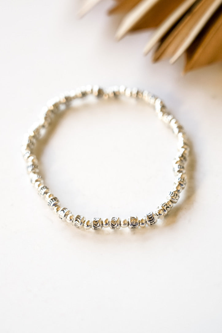 Moon Cylinder Alloy Stretch Bracelet #4 | Shop Bali Queen