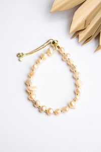 Beach Pebbles Pearl Pull Bracelet | Shop Bali Queen