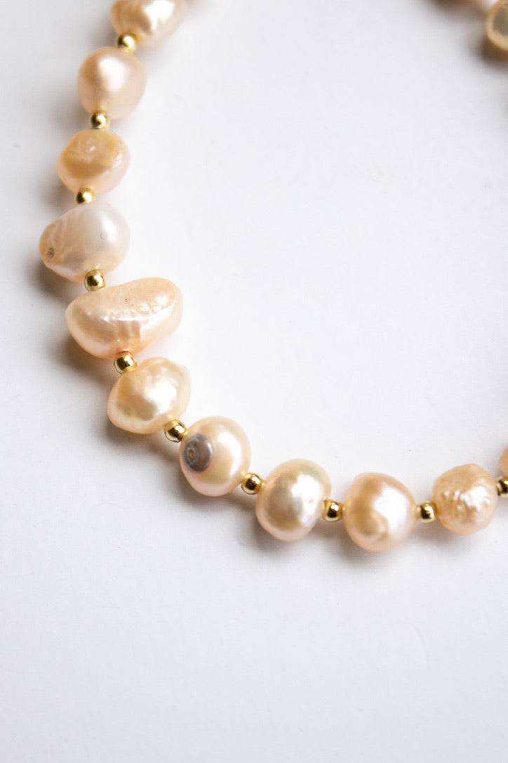 Beach Pebbles Pearl Pull Bracelet | Shop Bali Queen