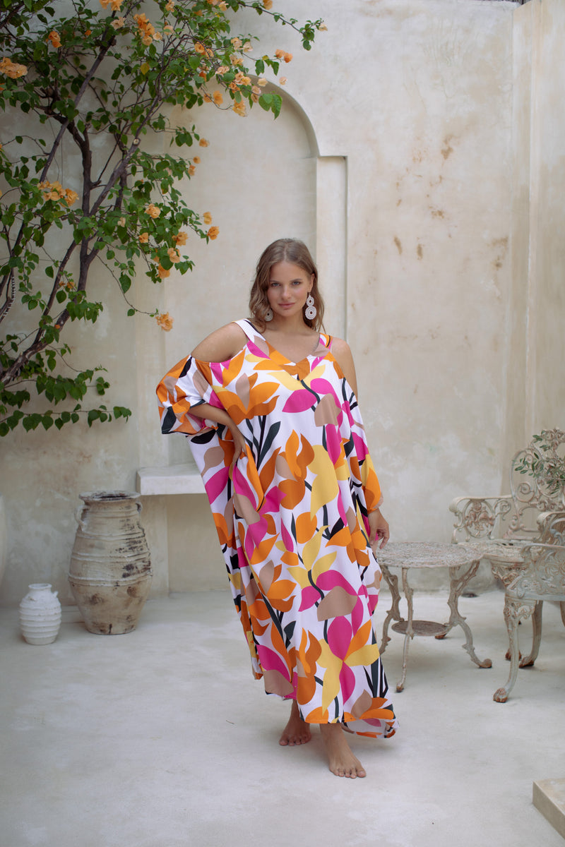 Palm Springs Open Shoulder Caftan | Shop Bali Queen