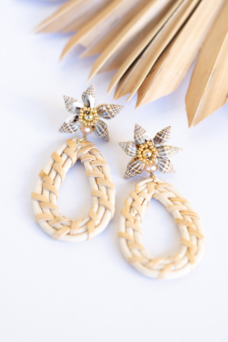 Rattan Babylon Shell Earring | Shop Bali Queen