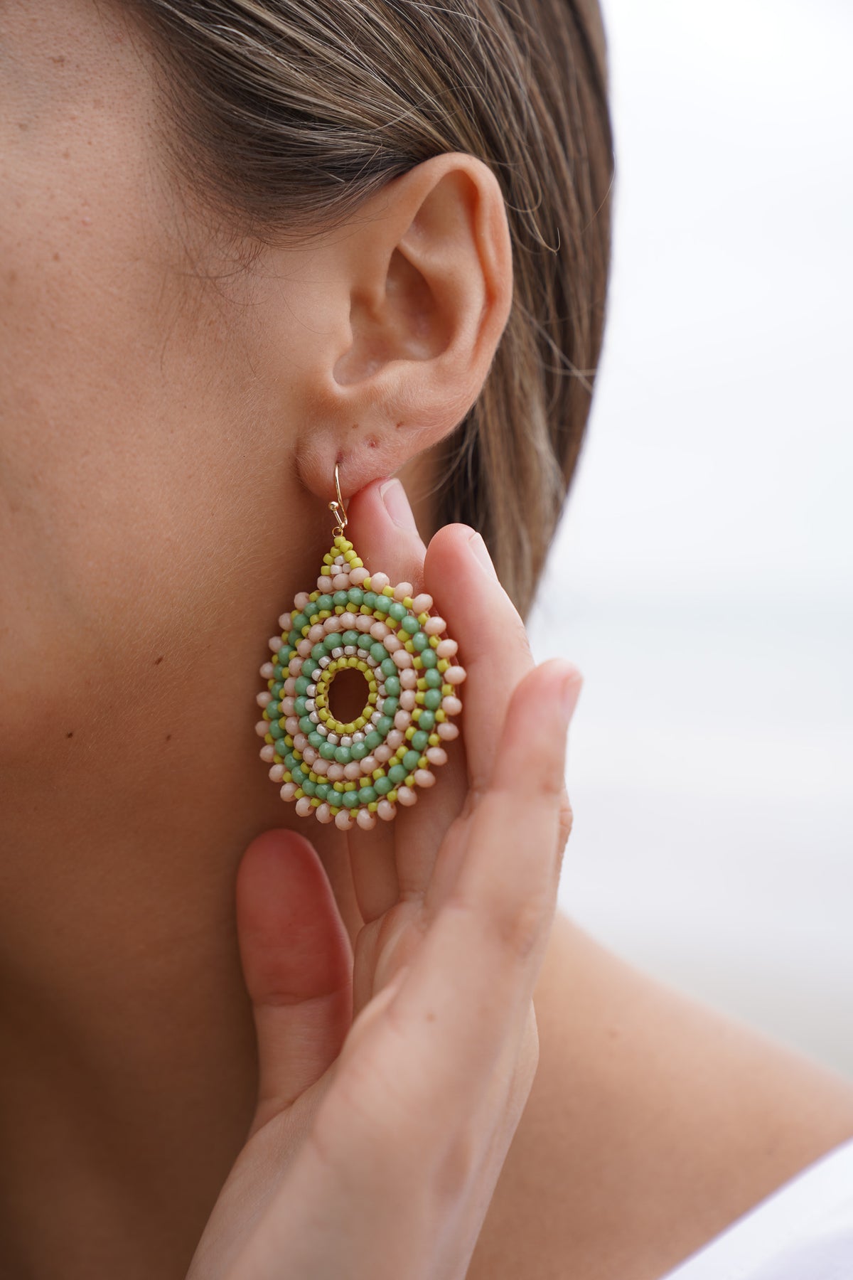 Thai Round Crystal Earrings | Shop Bali Queen