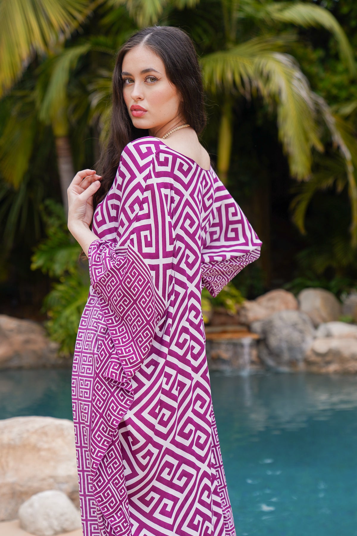 Tribal Tides Long Caftan | Shop Bali Queen