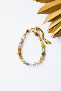 Beach Pebbles Gold Pull Bracelet | Shop Bali Queen