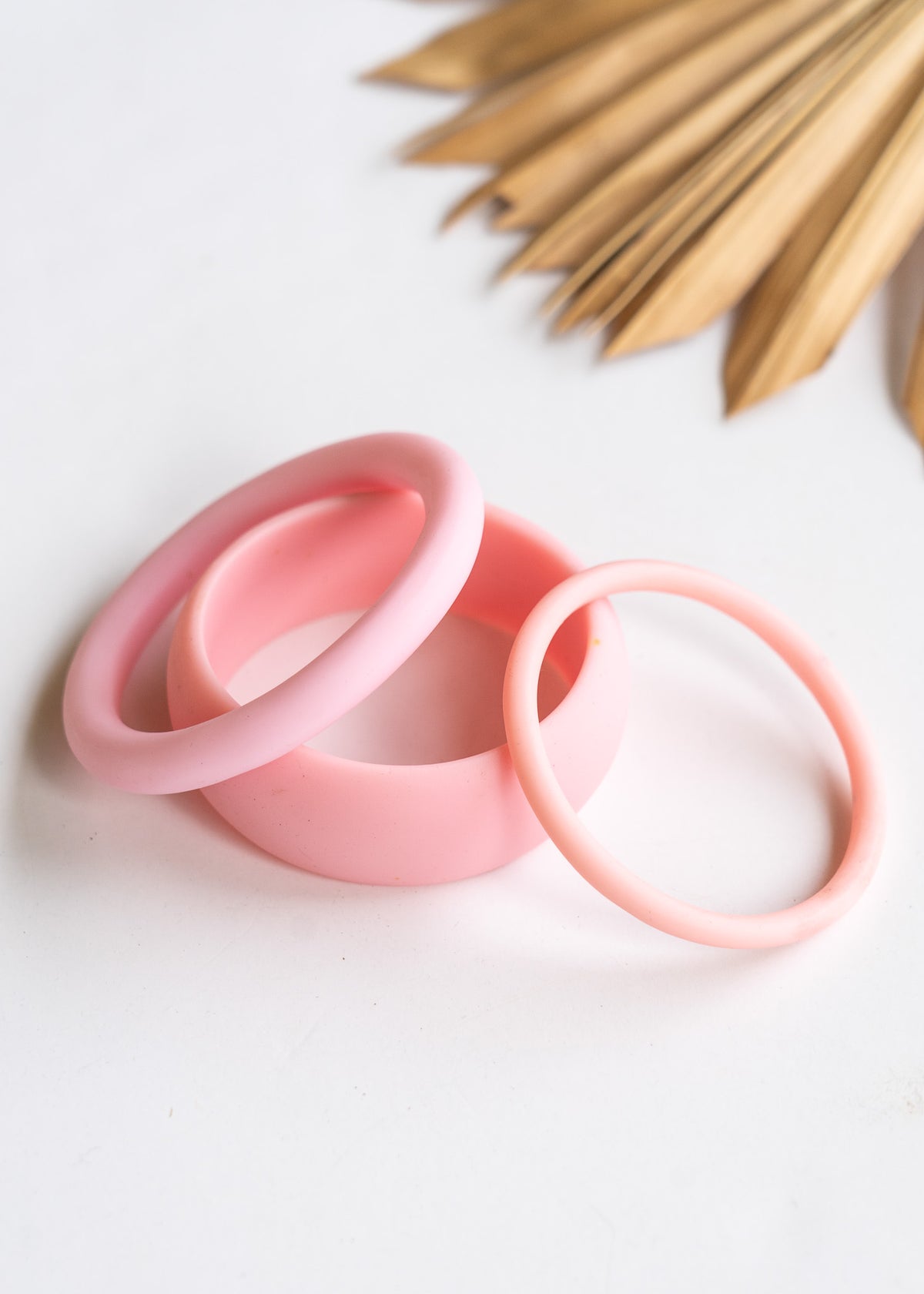 Light Pink Resin Bangles | Shop Bali Queen