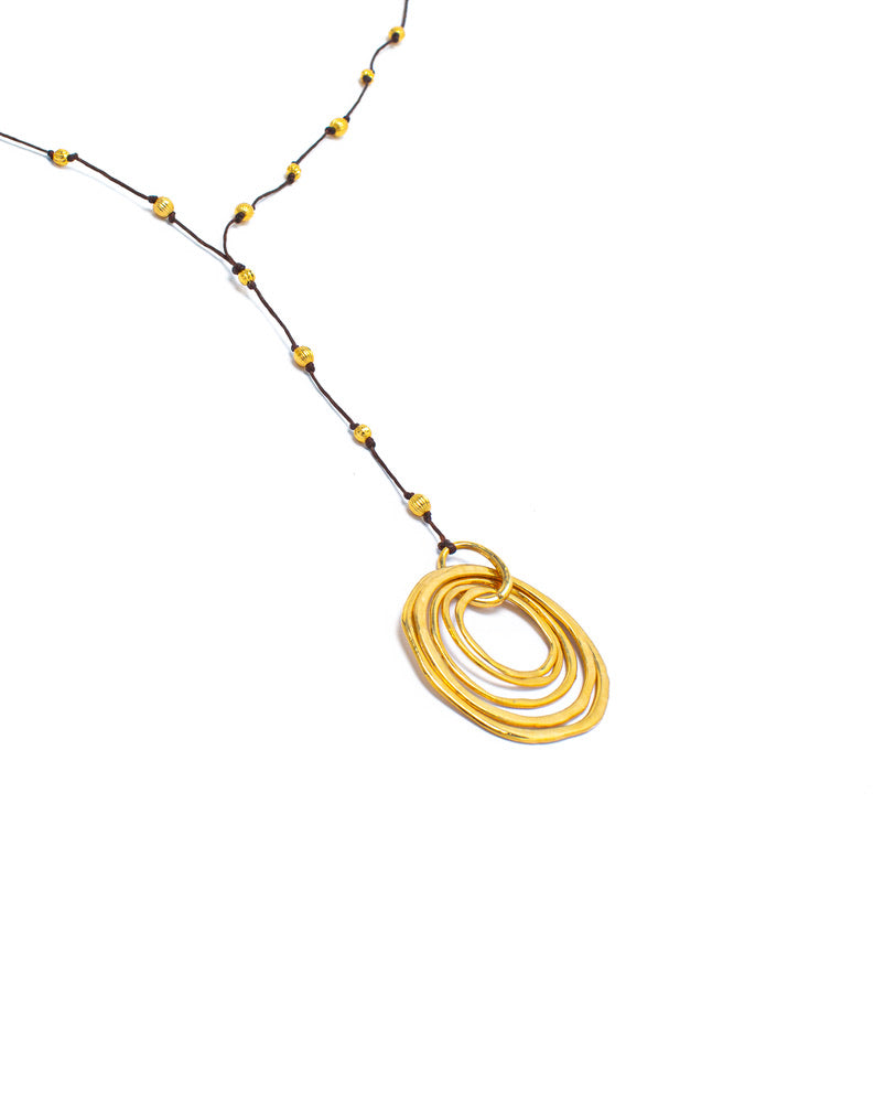 Lady Of The Rings Gold Alloy Necklace | Shop Bali Queen