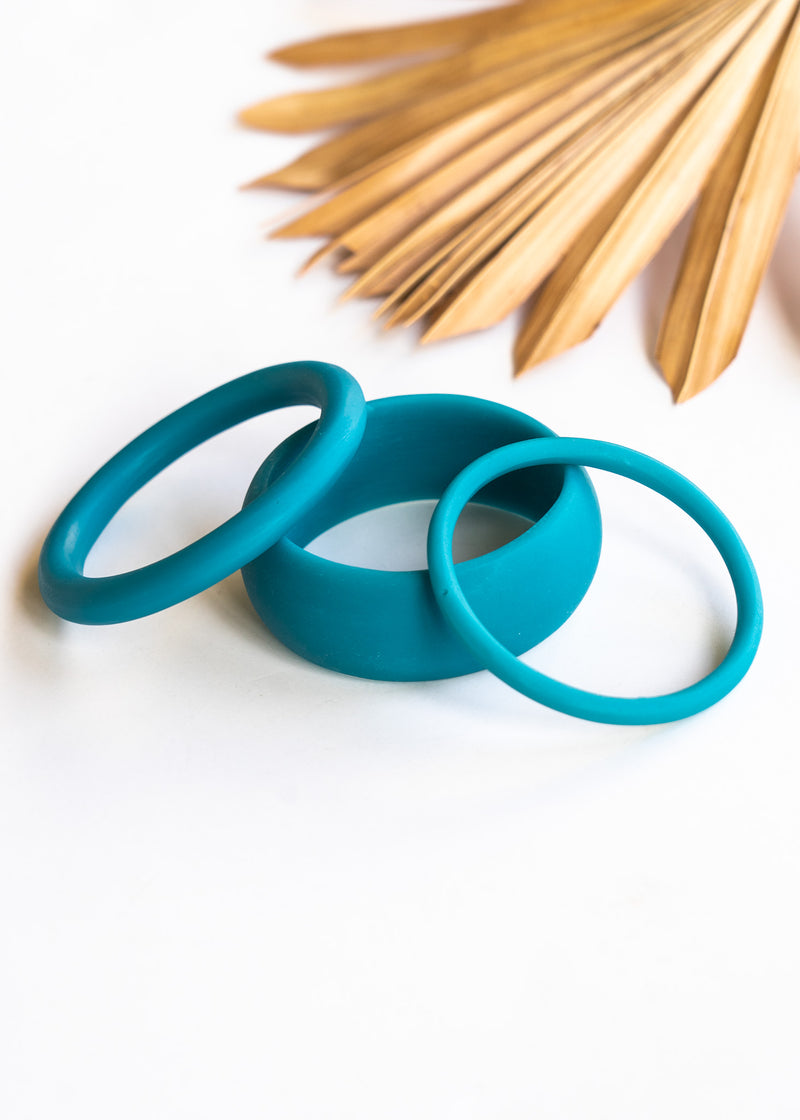 Teal Resin Bangles | Shop Bali Queen