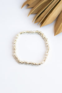 Dotted Cylinder Alloy Stretch Bracelet #3 | Shop Bali Queen