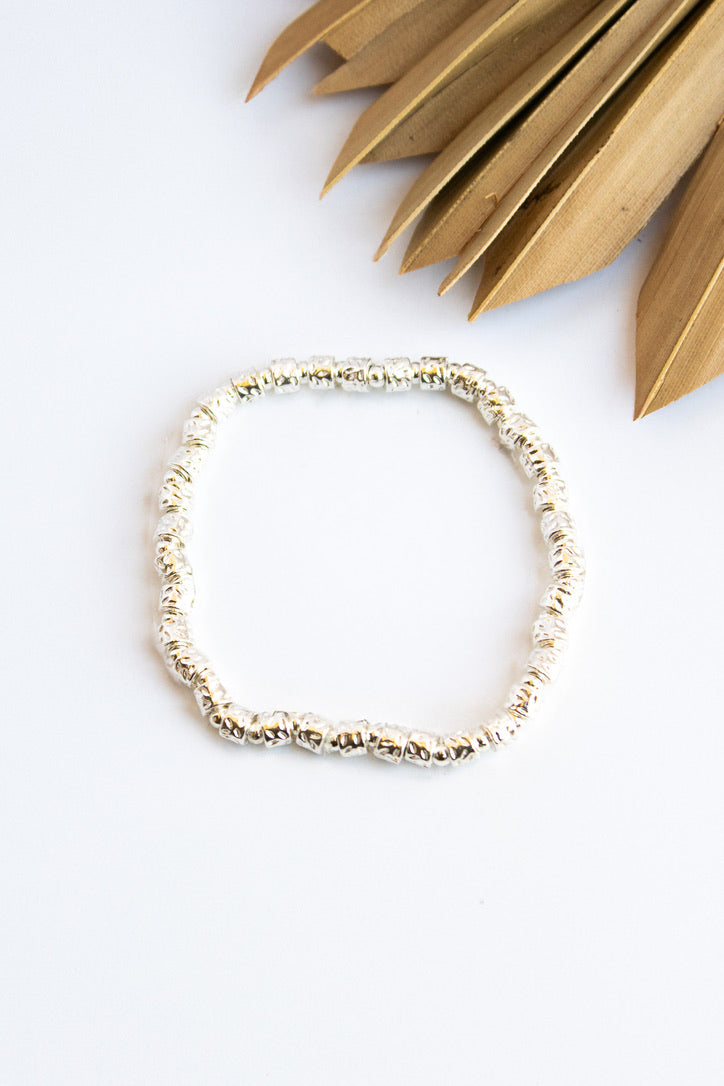 Dotted Cylinder Alloy Stretch Bracelet #3 | Shop Bali Queen