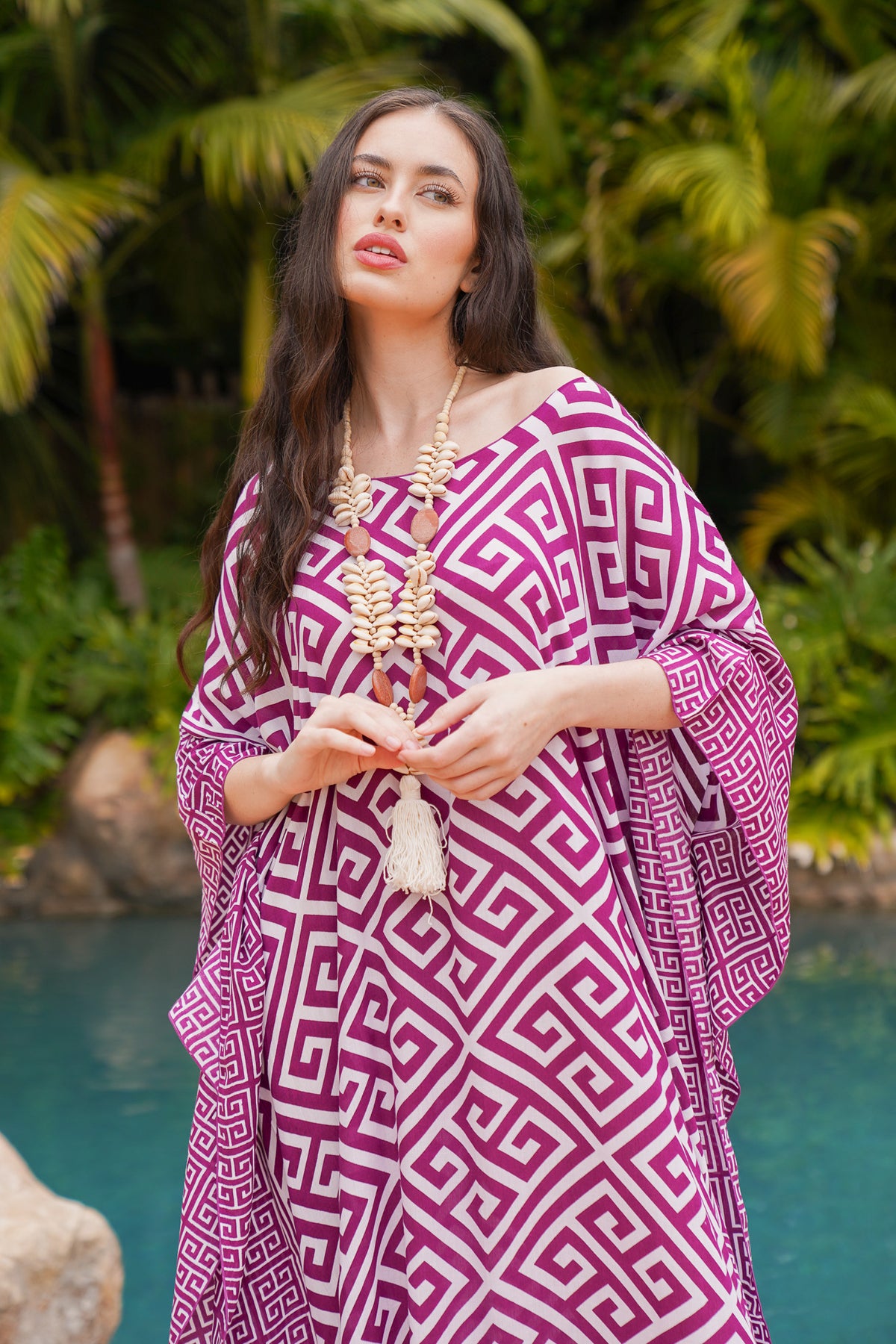 Tribal Tides Long Caftan | Shop Bali Queen