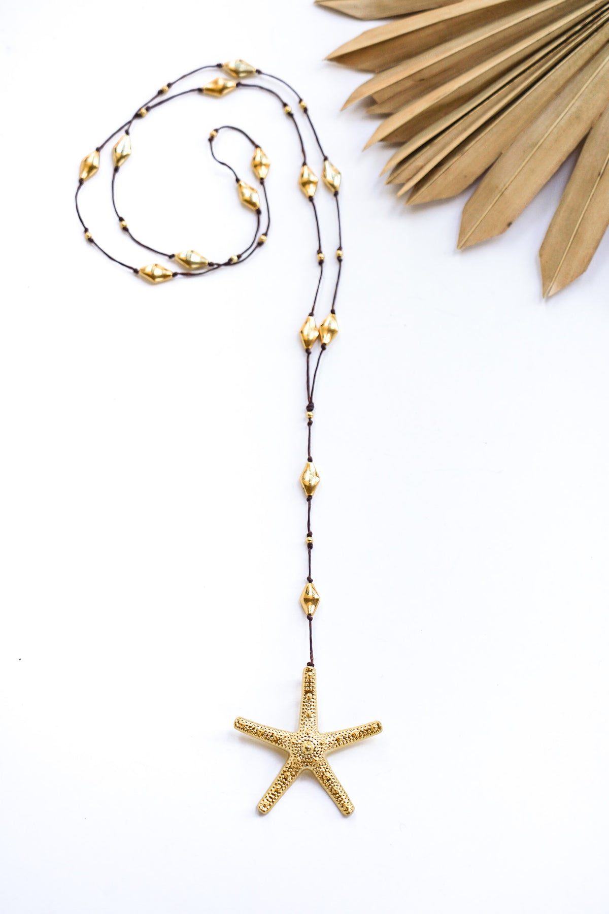 Bumpy Starfish Gold Alloy Necklace | Shop Bali Queen