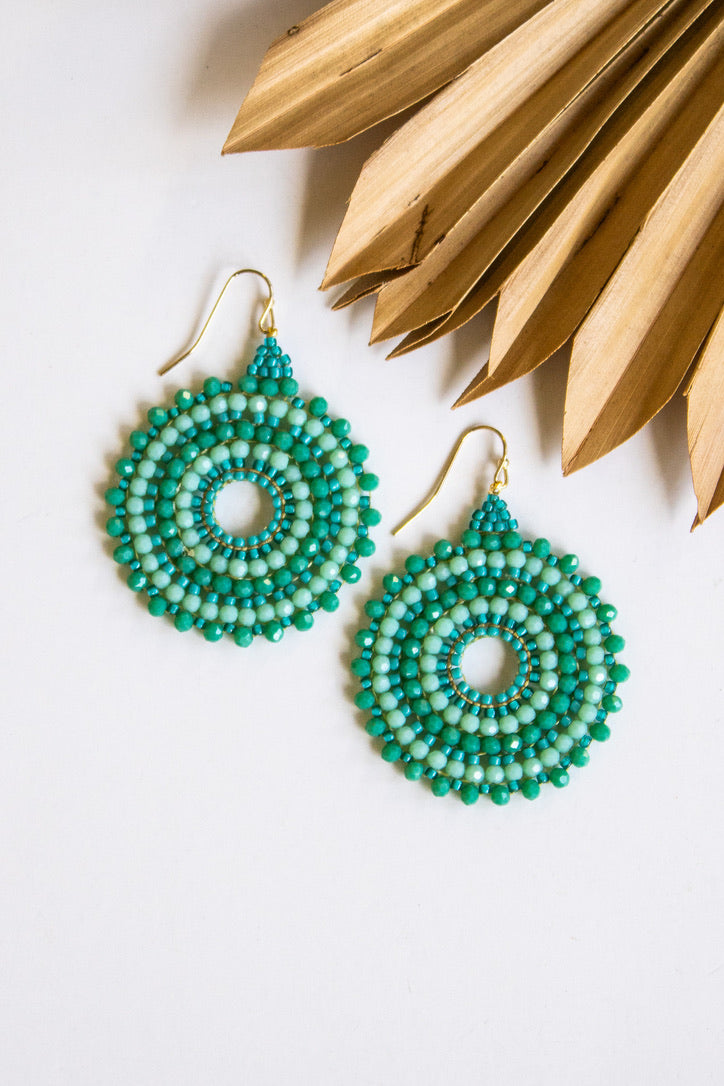 Thai Round Crystal Earrings | Shop Bali Queen