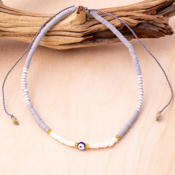 Tubular Evil Eye Choker