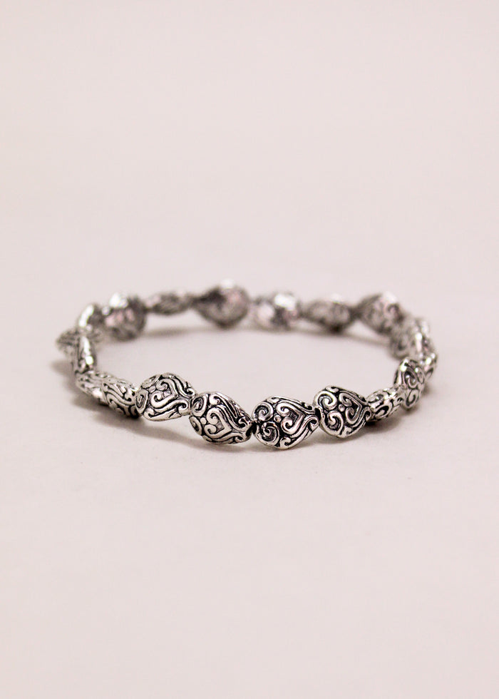 Filigree Teardrop Heart Stretch Bracelet #61 | Shop Bali Queen