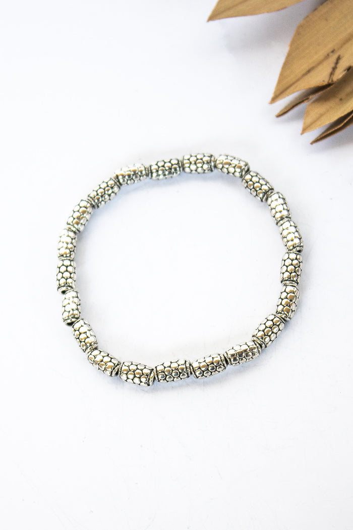 Honey Comb Alloy Stretch Bracelet #63 | Shop Bali Queen