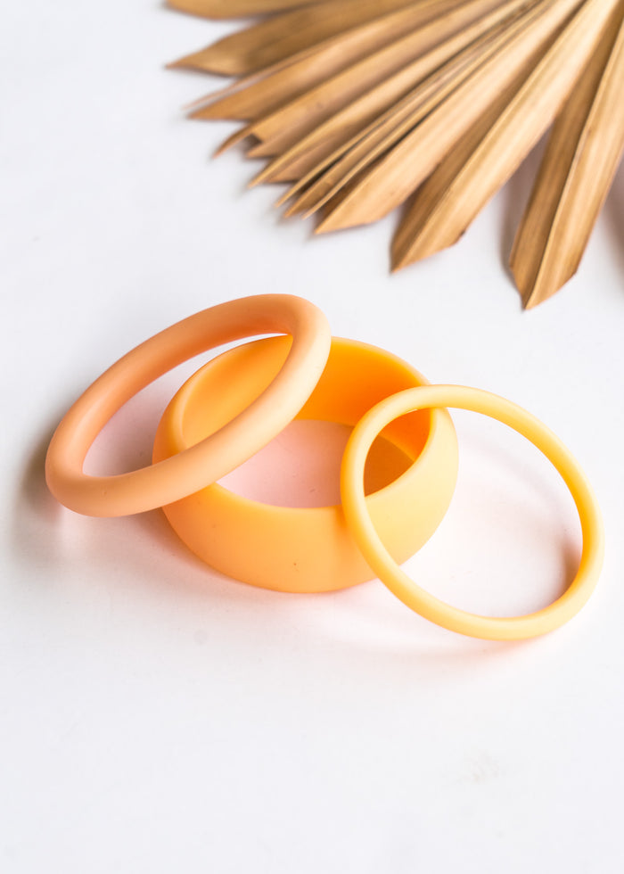 Tangerine Resin Bangles | Shop Bali Queen