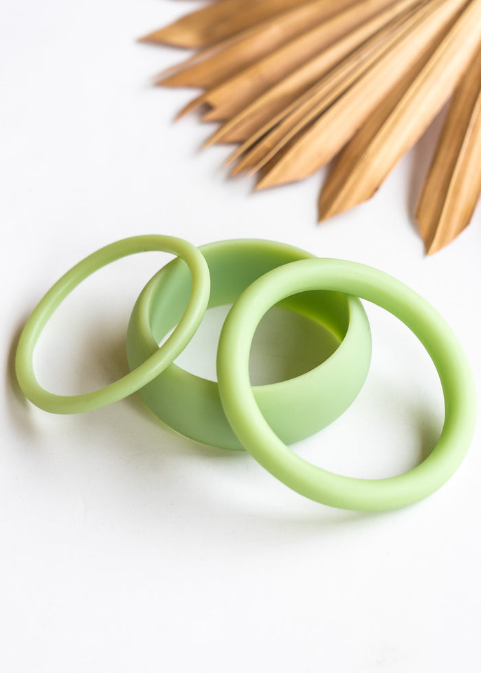 Lime Resin Bangles | Shop Bali Queen