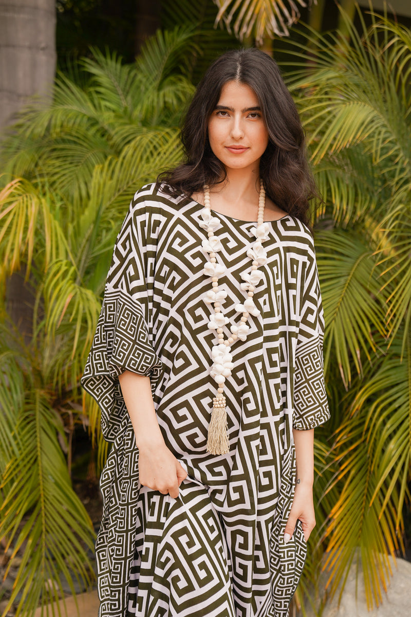 Tribal Tides Long Caftan | Shop Bali Queen