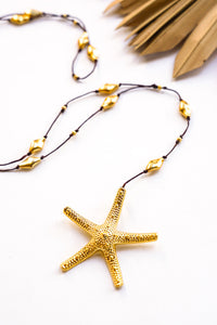 Bumpy Starfish Gold Alloy Necklace | Shop Bali Queen