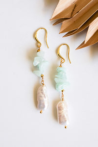 Stacked Rocks Pearl Earrings | Shop Bali Queen