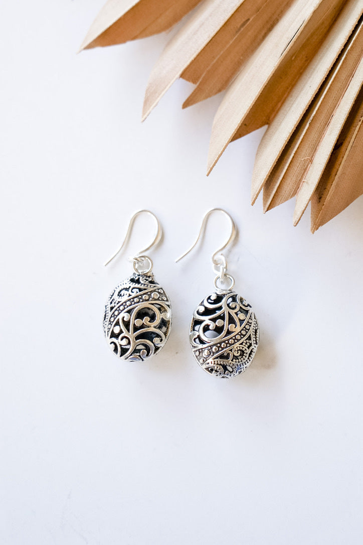 Filigree Egg Alloy Earring | Shop Bali Queen