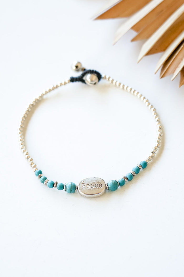 Peace Stone Alloy Anklet | Shop Bali Queen