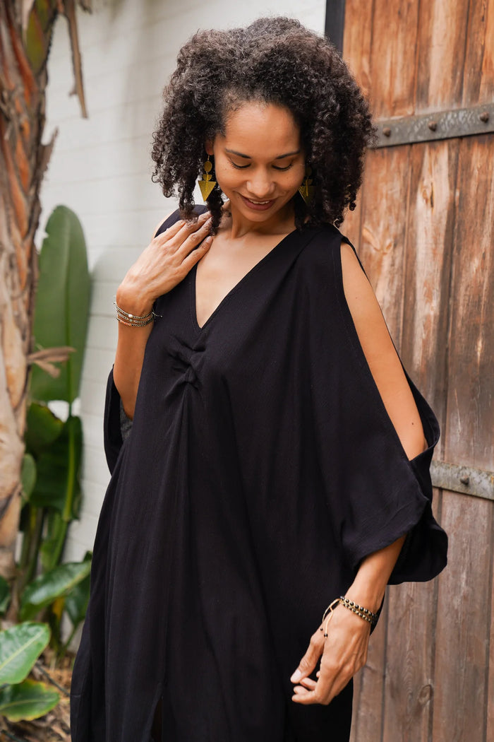 Krinkle Open Shoulder Caftan | Shop Bali Queen