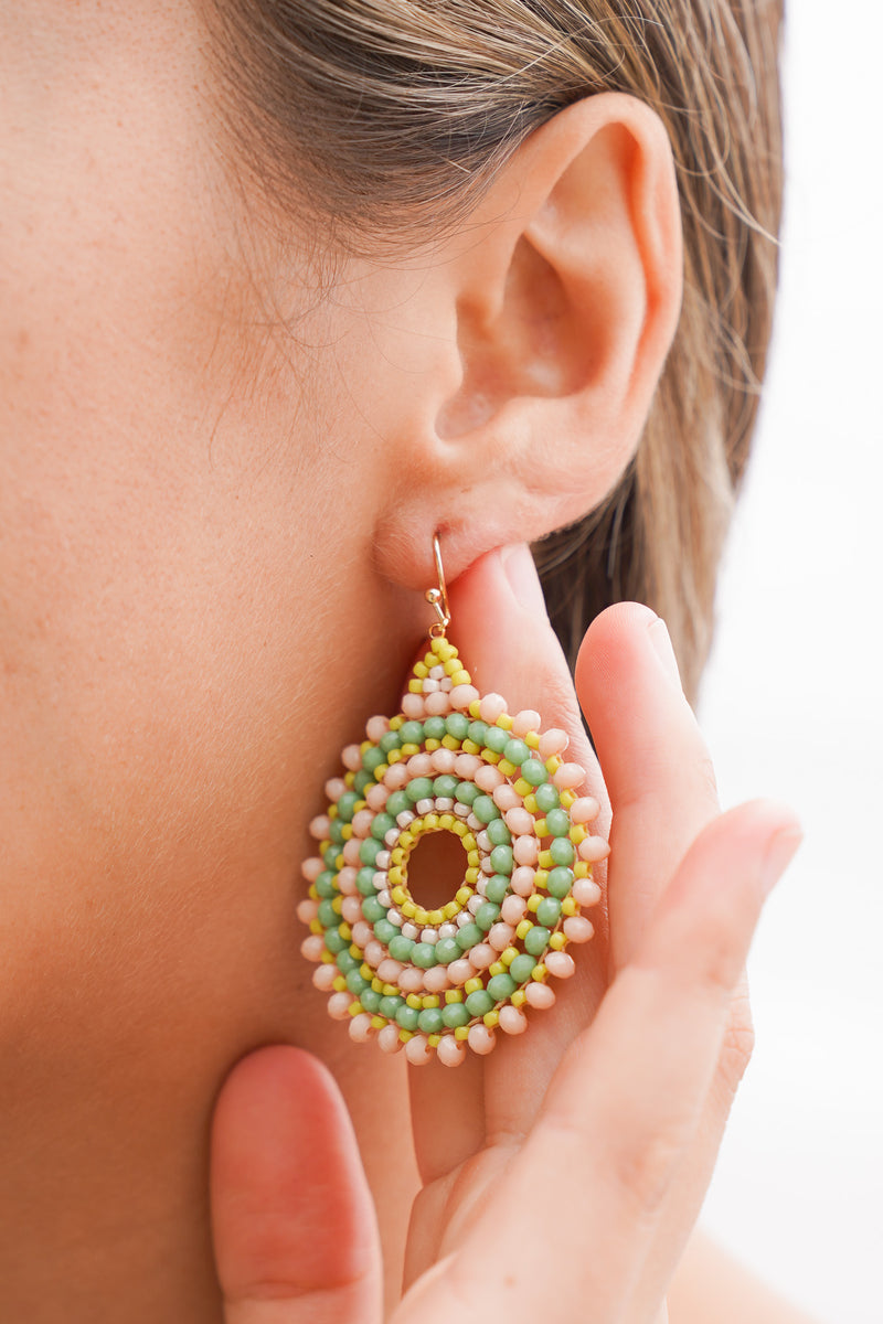 Thai Round Crystal Earrings | Shop Bali Queen