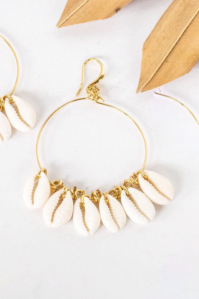 Cowrie Hoop Earrings | Shop Bali Queen