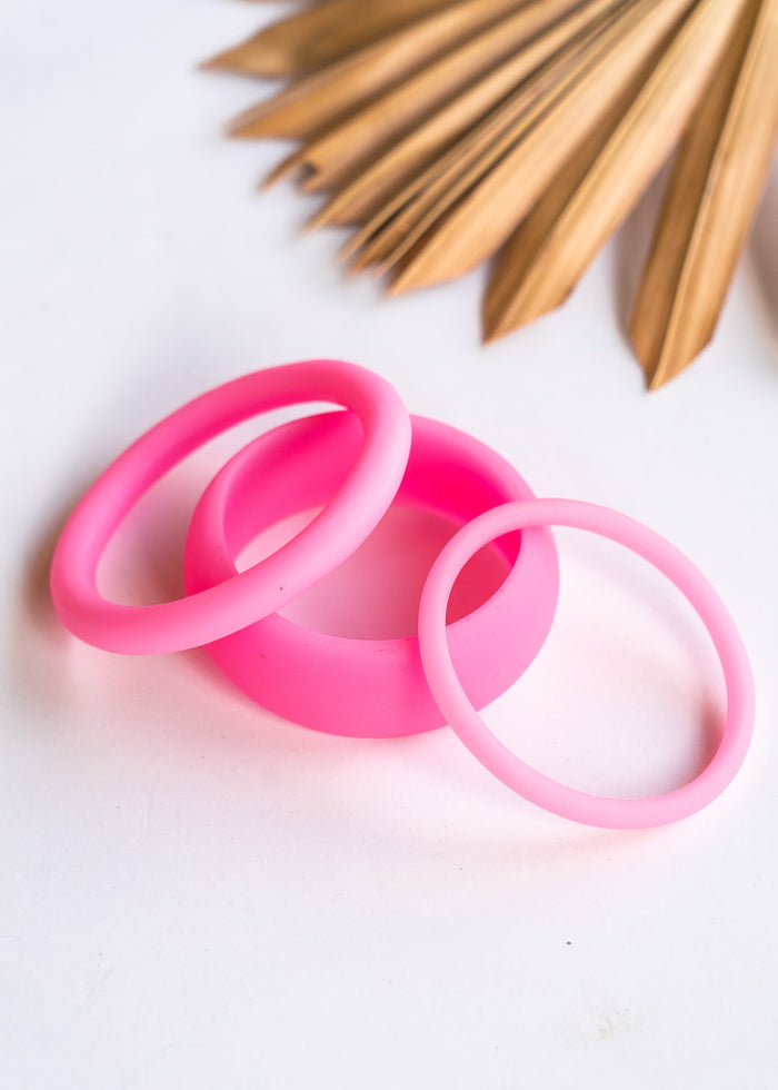 Hot Pink Resin Bangles | Shop Bali Queen