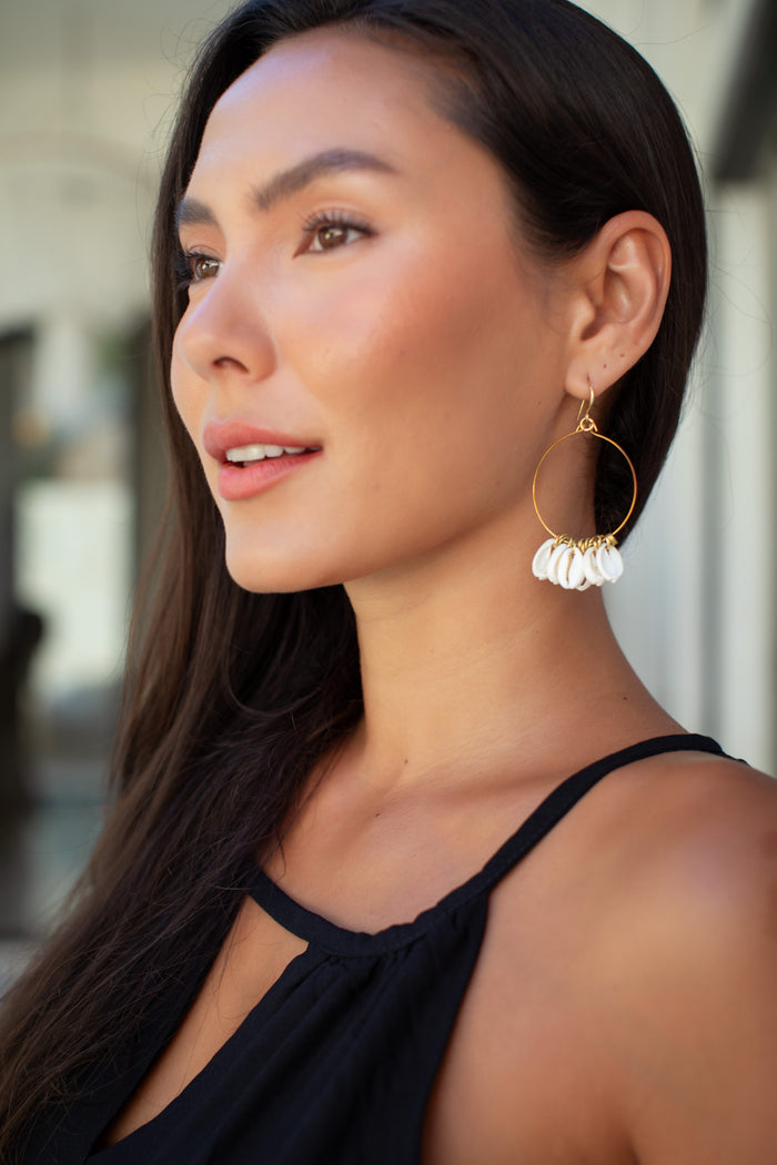 Cowrie Hoop Earrings | Shop Bali Queen