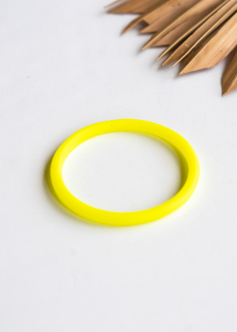 Neon Yellow Resin Bangles | Shop Bali Queen