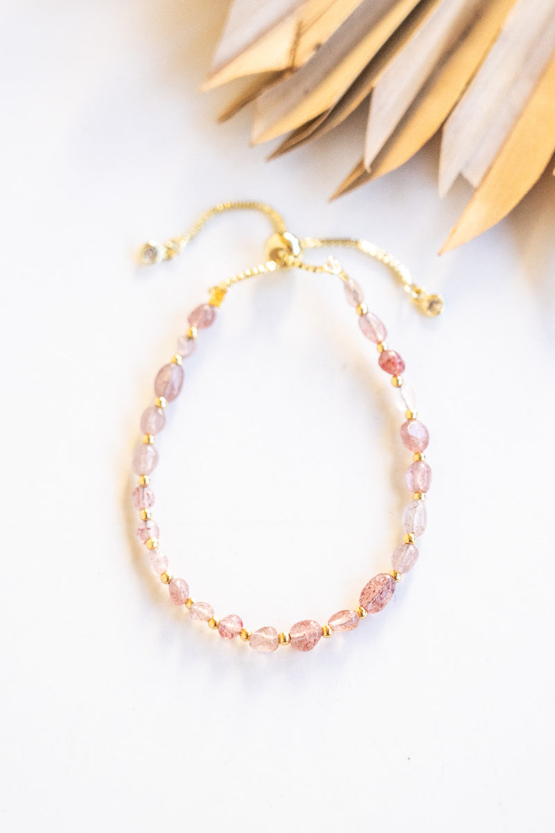 Beach Pebbles Gold Pull Bracelet | Shop Bali Queen