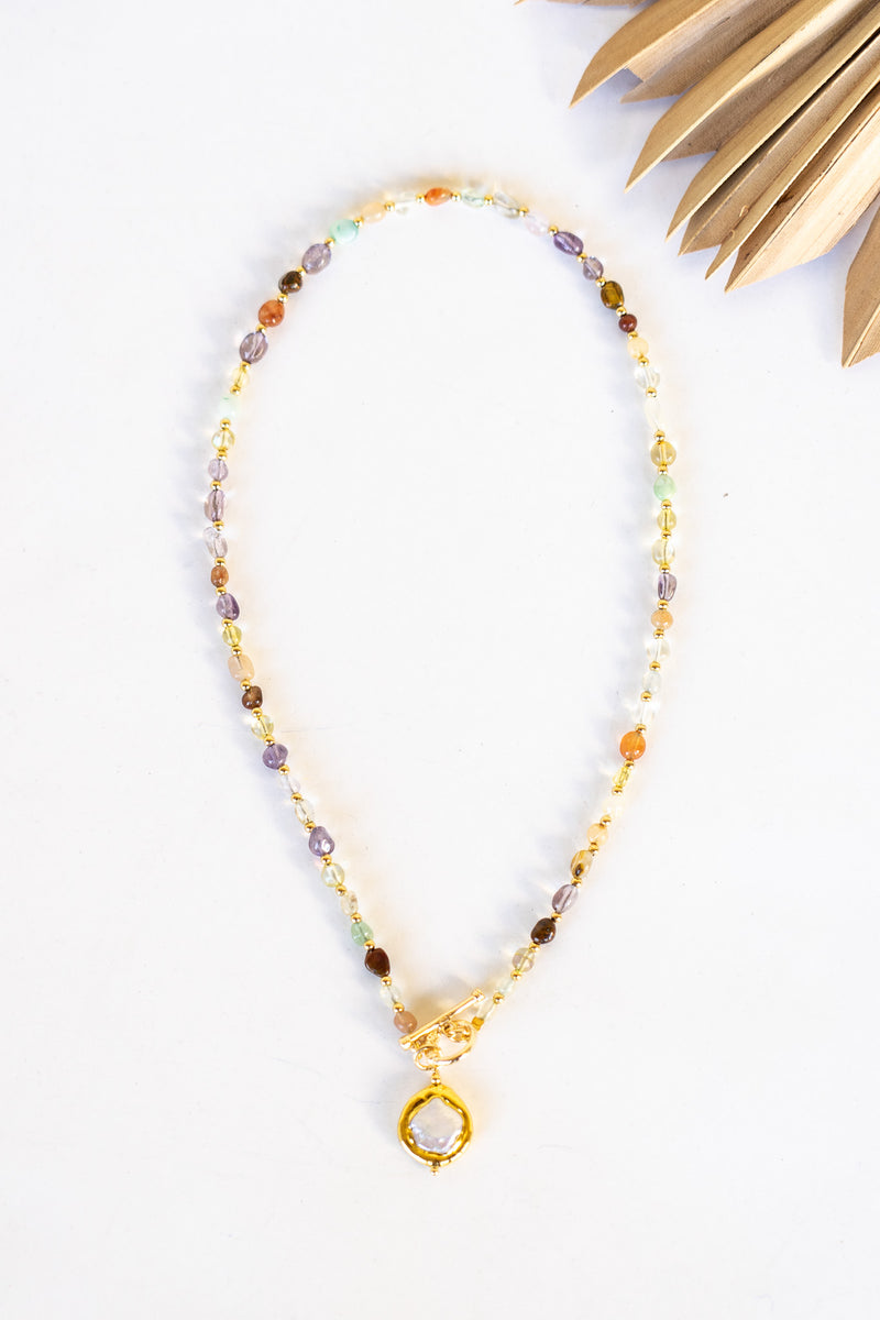 Beach Pebbles Pearl Lariat | Shop Bali Queen