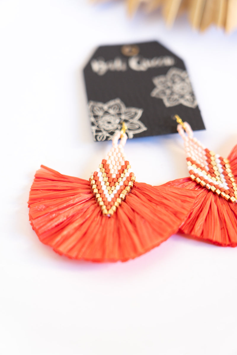 Cleo Raffia Earring | Shop Bali Queen