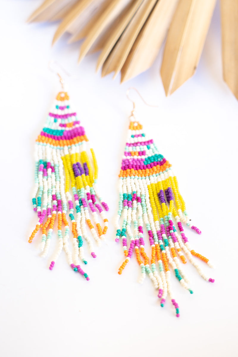 Kaleidoscope Fringe Earrings | Shop Bali Queen